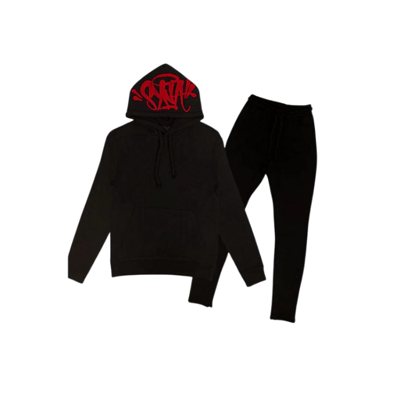 SYN World Tracksuit Black Red