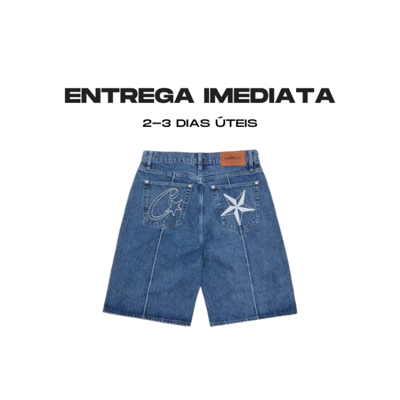 CRTZ C-Star Denim Jorts Faded Blue - Tamanho: XL