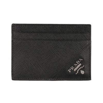 Prada Card Holder Silver Logo