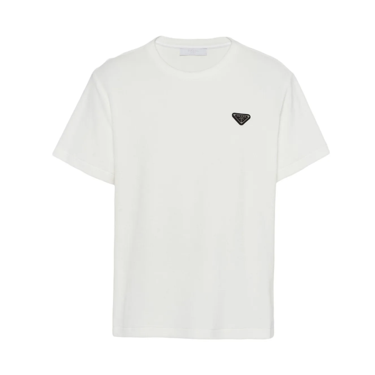 Prada Triangle-Logo Terry T-shirt