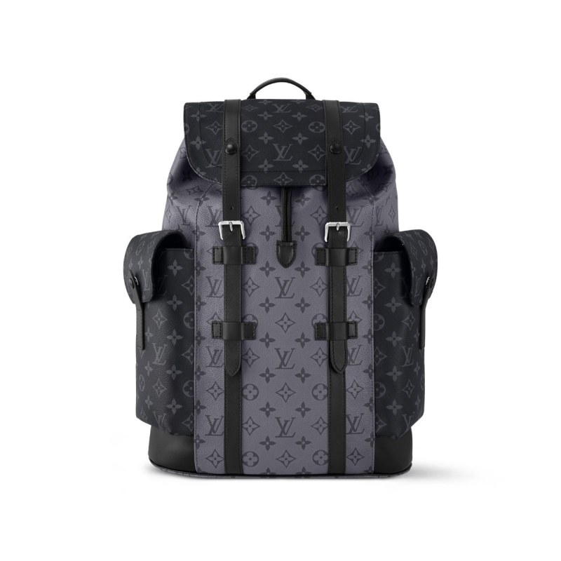 LV Black Grey Backpack