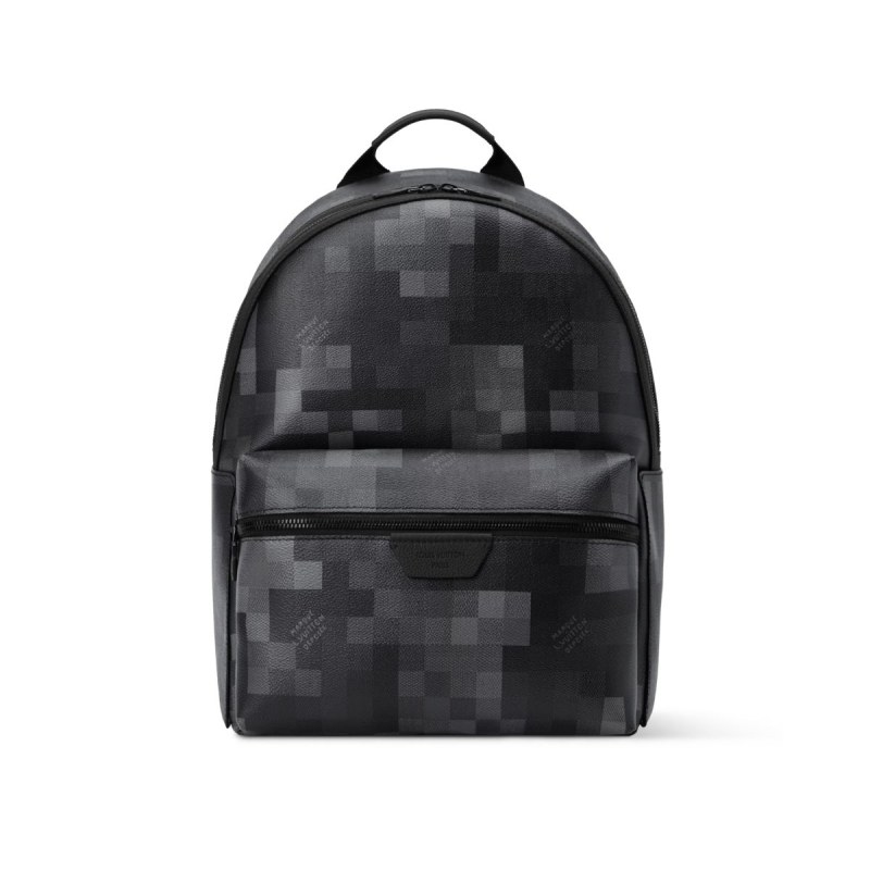 LV Black Brown Backpack